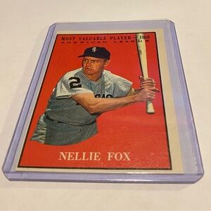 Nellie Fox 1961 Topps Baseball Card #477 American League Most Valuable Player
